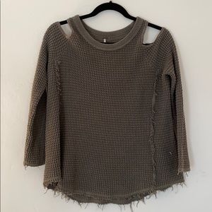 Free People Open Shoulder Long Sleeve Sweater